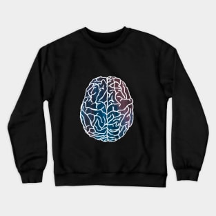 Abstract Gouache Brain Crewneck Sweatshirt